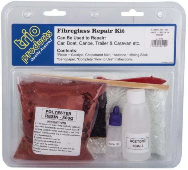 Trio Products Fibreglass Repair Kit Large Adhesive