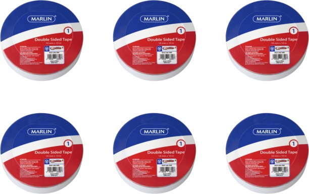 Marlin Double sided tape 18mm x 10m 6 x Units Adhesive