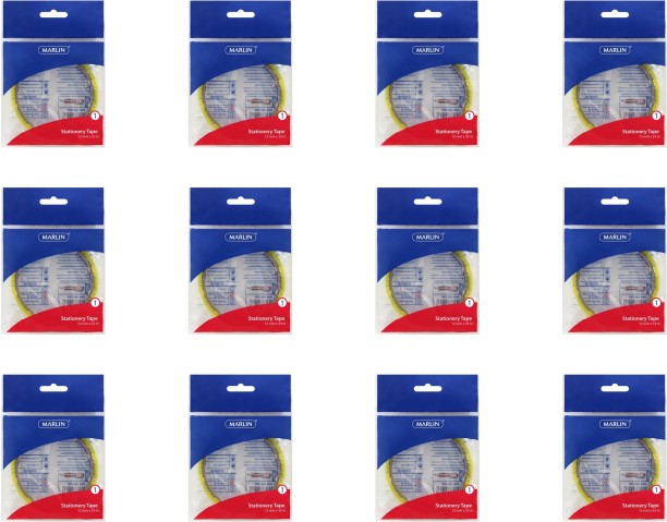 Marlin Clear tape 12mm x 33m 1's 12 x Units Adhesive