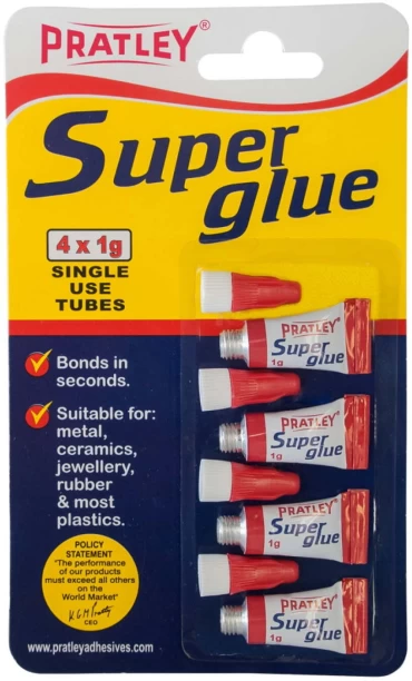 Pratley Single Use Super Glue Adhesive
