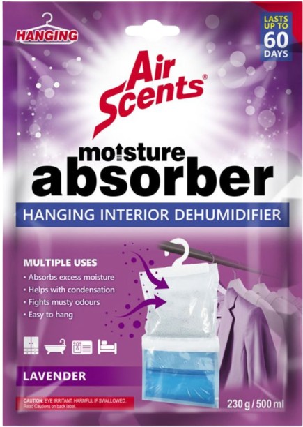 Airscents Moisture Absorber Hanging Interior Dehumidifier Lavender Blocks