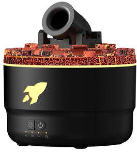 Auro Aromatherapy Flame Humidifier with RGB Lights - 176 Black USB Portable Room Humidifier