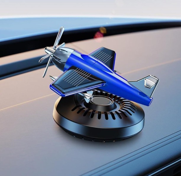 fantasy town Solar Power Car Air Freshener Helicopter Decor Car Interior Decoration Solar Perfume Diffuser Supplies Car Rotating Aromatherapy Portable Car Humidifier