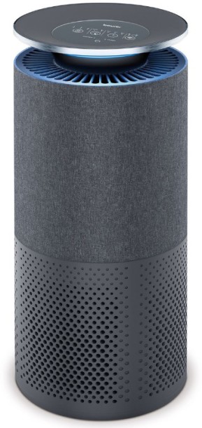 Beurer Germany LR 401 App Controlled Air Purifier with Smart Sensor: 99% Cleaner Air for Allergy Sufferers Portable Room Activated Carbon Filter, HEPA Air Purifier