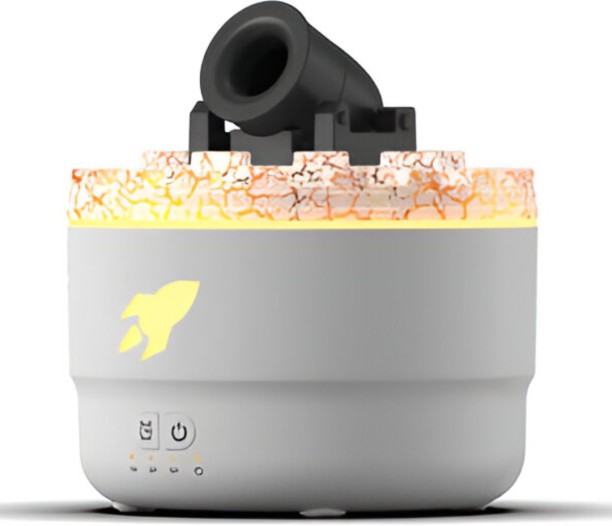 Auro Aromatherapy Flame Humidifier with RGB Lights - 176 WhiteUSB Portable Room Humidifier