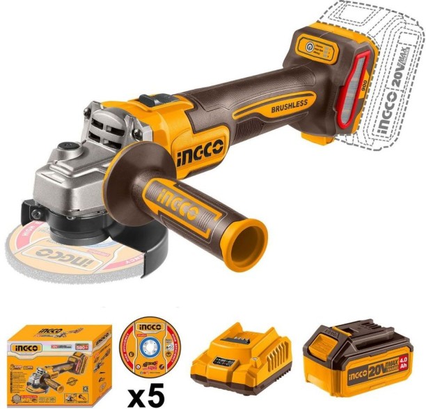 Ingco Cordless Angle Grinder 900W 115MM 20V Kit Angle Grinder