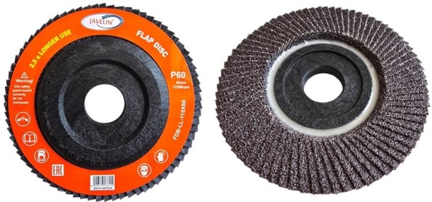 Javelin 5x 115mm 60 Grit Long Life Flap Discs Angle Grinder