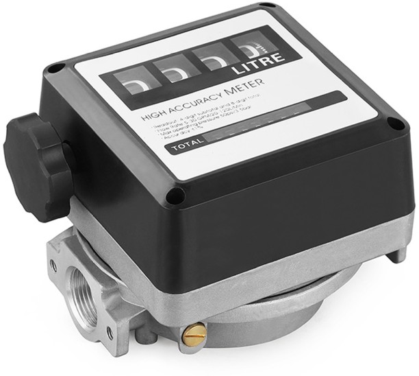 Solala Mechanical Fuel Flow Meter for All Fuel Transfer Pumps, 7-20 GPM 1" Internal Thread 4-Digital Batch Display Water Aquarium Pump