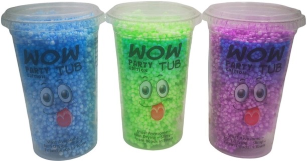Umlozi Wowtub - Glow In The Dark Colourfull Playfloam 3 Pack Clay Art & Moulding Art and Craft Kit