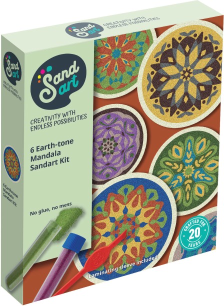 Sandart Earth tone Mandalas Craft Kits Art and Craft Kit