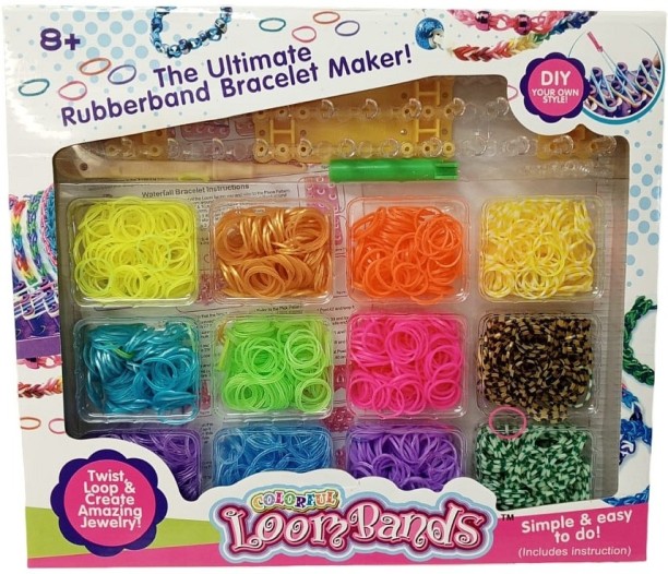 Umlozi Rainbow Rubber Bands Bracelet Jewellery Making Kit Arts Crafts Set 2000pc Jewellery & Fashion Kit Art and Craft Kit