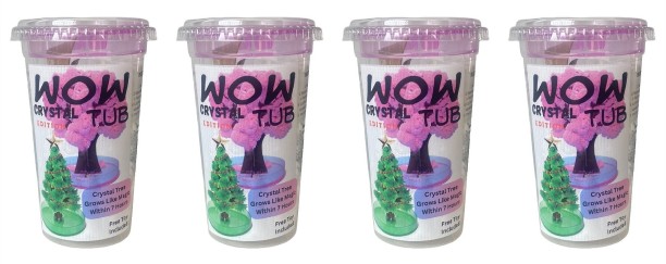 Umlozi Crystal Growing Tree & Toy 4 Pack - WowTub Crystal Edition Do-it-yourself Kits Art and Craft Kit