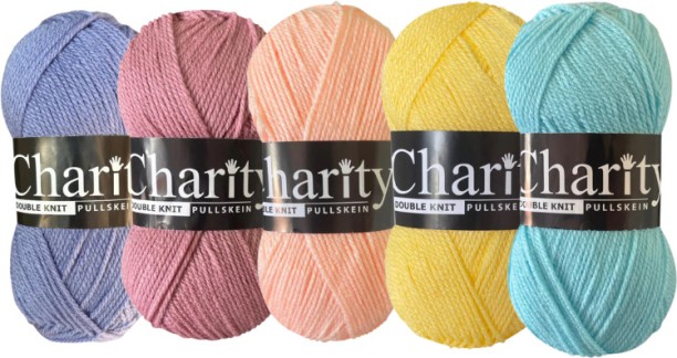 Charity DK Acrylic Yarn (5x 100g balls) - Paradise Knitting Wool Art and Craft Kit