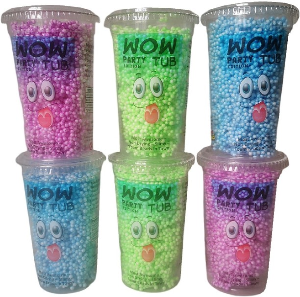Umlozi Wowtub - Glow In The Dark Colourfull Playfloam 6 Pack Clay Art & Moulding Art and Craft Kit