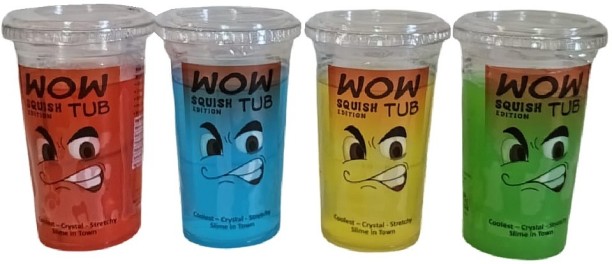 Umlozi WowTub 4 Pack - Slime Squish Edition Clay Art & Moulding Art and Craft Kit