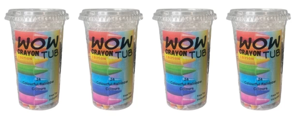 Umlozi 24 Crayon Set & Collectors Toy 4 Pack - WowTub Crayon Edition Do-it-yourself Kits Art and Craft Kit