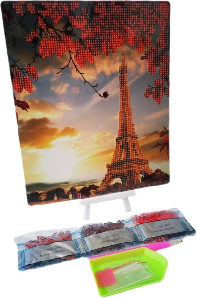 Umlozi Diamond Paintings DIY With Easel (21 x 25cm) - Tower View Diamond Painting Art and Craft Kit