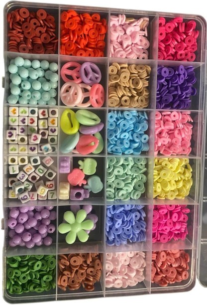 Clay Beads Bracelets Kit 1800 Beads -DIY Beads Kit Fun Activity Clay Round Beads For Bracelets DIY Beads Art and Craft Kit