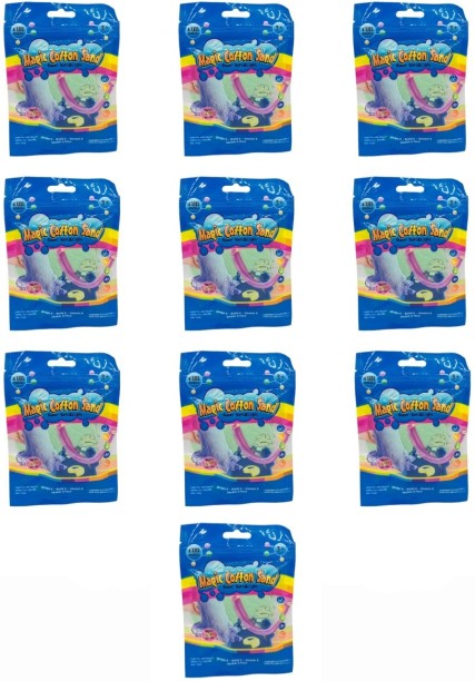 Umlozi Magic Cotton Sand With Moulds - 10 Pack - 500g Molding & Sculpture Kit Art and Craft Kit