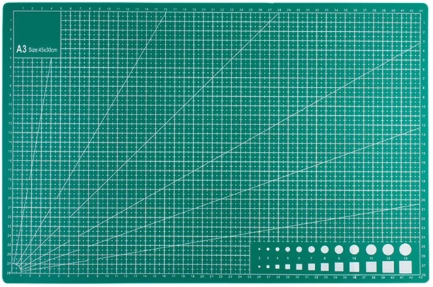 Maruti Groups Large A3 Cutting Mat - Green Rotary Cutting Mat Clay Art & Moulding Art and Craft Kit