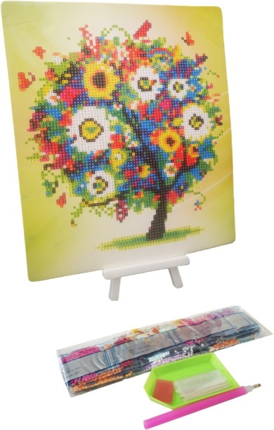 Umlozi Diamond Paintings DIY With Easel (21 x 25cm) - Tree Of Life Diamond Painting Art and Craft Kit