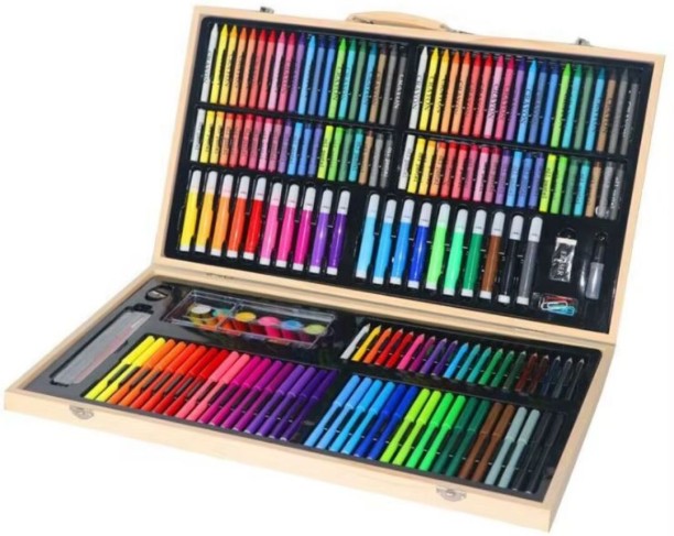 Generic Kids Deluxe 180-Pieces Colorful Portable Art Set
