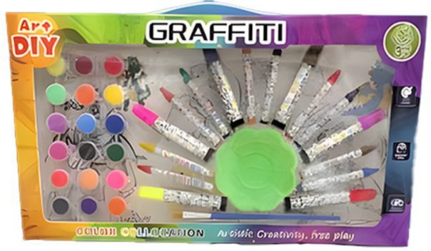 VIVIDITTO 2 Pack Different Themes Graffiti Arts/Crafts Stationery Set