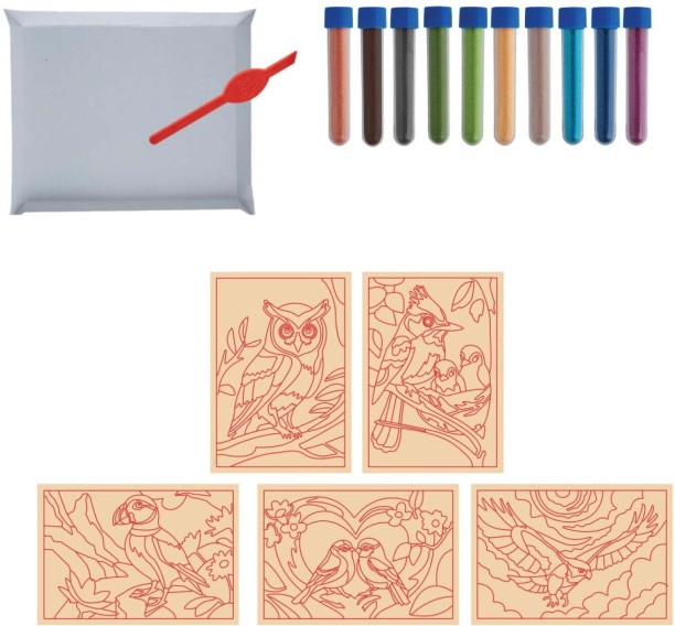 SandArt Earth-Tone Birds