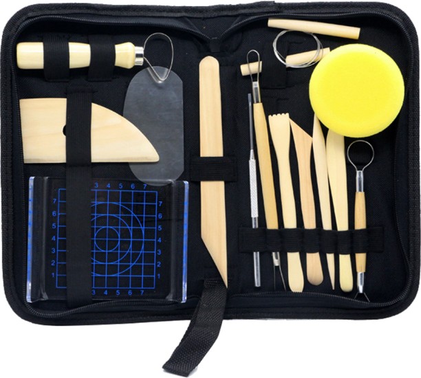 ALANES 15 Piece Pottery Clay Sculpting Carving Tool Set