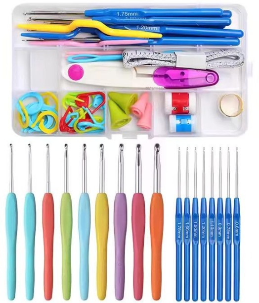 The Great Living Co 62 Pcs Crochet Needle Set-Ergonomic Design-Durable Knitting Needle Set