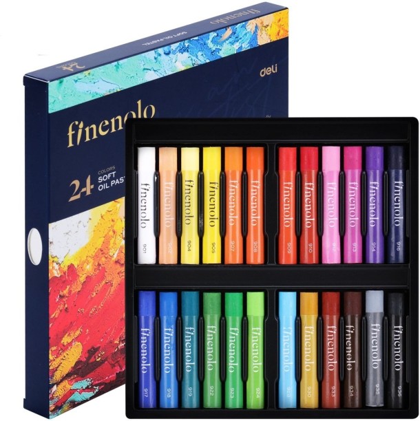 Deli Finenolo 24 Colour Oil Pastel Art