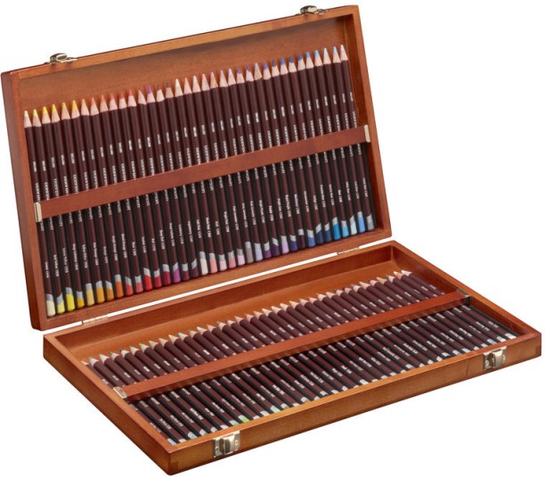 Derwent coloursoft wooden box