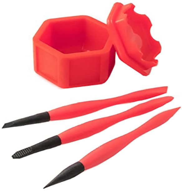 ALANES Silicone Glue Pod and 3 Micro Glue Brushes Glue Brush Holder for Art Craft