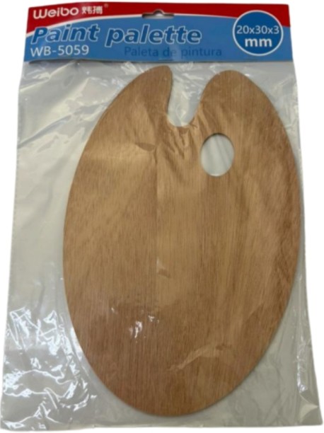 Weibo WB-5059 Oval Wooden Paint Pallete 20x30cm