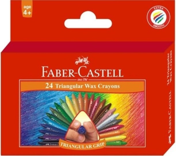 Faber-Castell 24 Triangular Wax Crayons