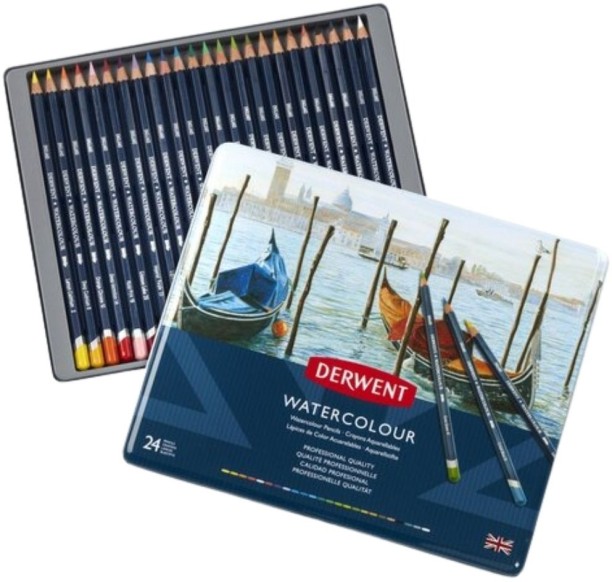 Derwent Watercolour Pencils - Tin of 24