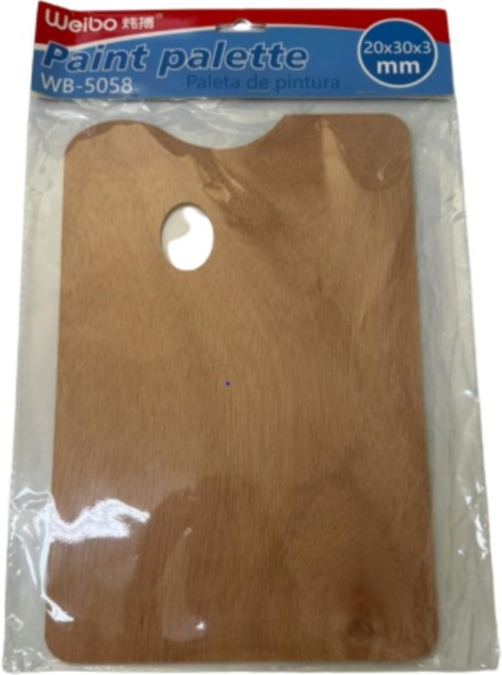 Weibo WB-5058 Wooden Paint Pallete 20x30cm
