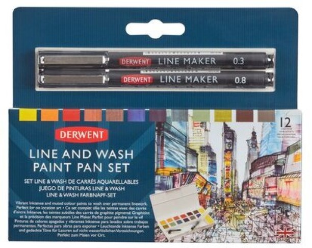 Derwent line & wash paint set