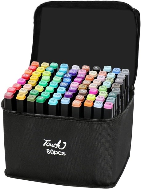 Touch 80 Pcs Double Head Alcohol Oil Color Art Marker Set with Storage Bag