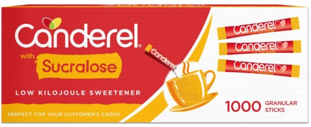 Canderel with Sucralose Sticks 1000 - ASPARTAME FREE Sweetener