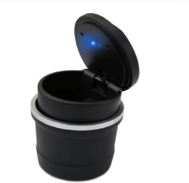 top sale trader Universal Car LED Ashtray & Storage Cup - 2 IN 1 - Black Black Plastic Ashtray