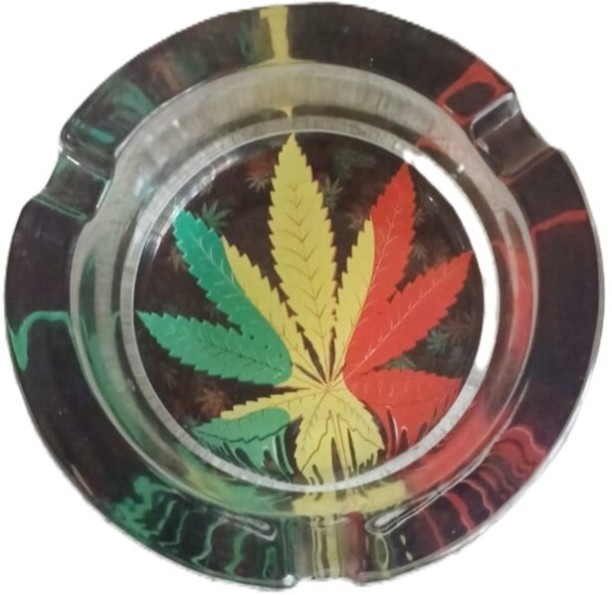 CDSA Rastaman leaf Multicolor Glass Ashtray