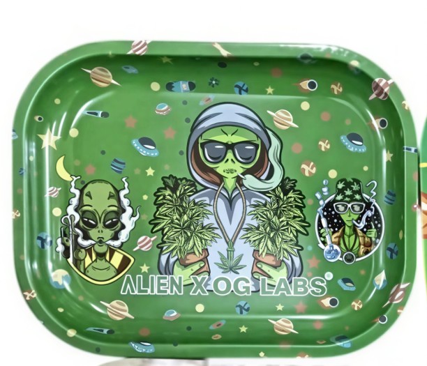 Herbal Rolling Tray Green PP (Polypropylene) Ashtray