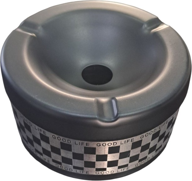 3J Projects Generic Table Ashtray Black Steel Ashtray