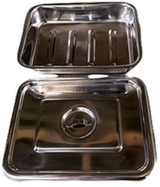 Better Buys BB-MED-TRAY-SS2520 Silver Stainless Steel Ashtray