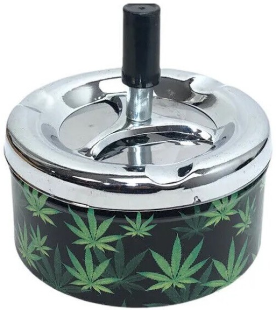 AshtrayOSG OSG526 Silver, Green Aluminium Ashtray