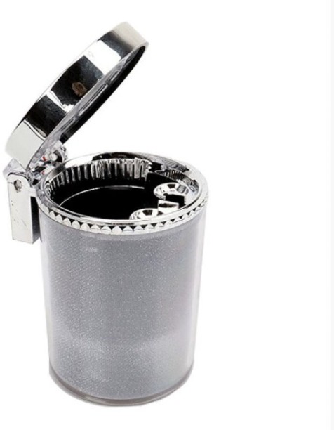 fantasy town Ashtray Car Ashtray Suspended Personalized Creative Internet Celebrity Car Ashtray Covered LED Light Car Ashtray Silver Plastic Ashtray