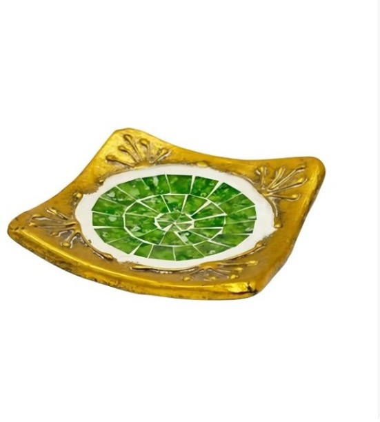 JHF GREEN MOSAIC ASHTRAY 15x8x6cm Multicolor Steel Ashtray