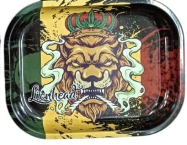 Herbal Lionhead Rolling Tray Multicolor PP (Polypropylene) Ashtray