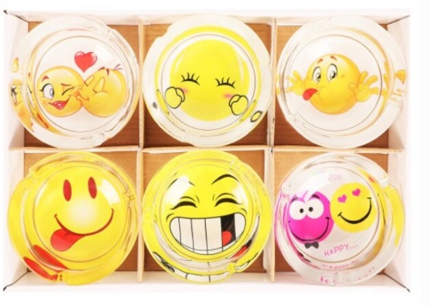 Glass Ashtray Ashtray Yellow Glass Ashtray